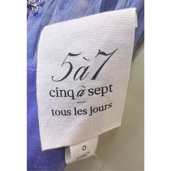 Cinq a Sept 5a7 Loise Purple Plaid MIDI Dress NWT Size 0 - Picture 9 of 10